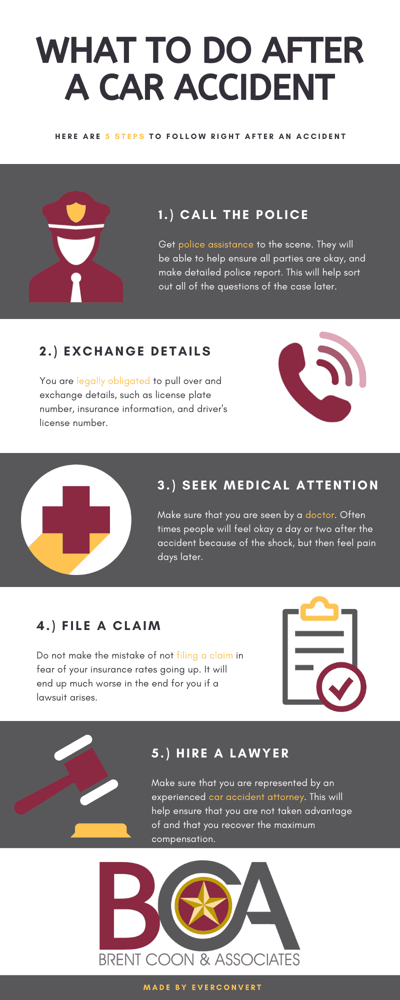 What To Do After A Car Accident In Texas Infographic