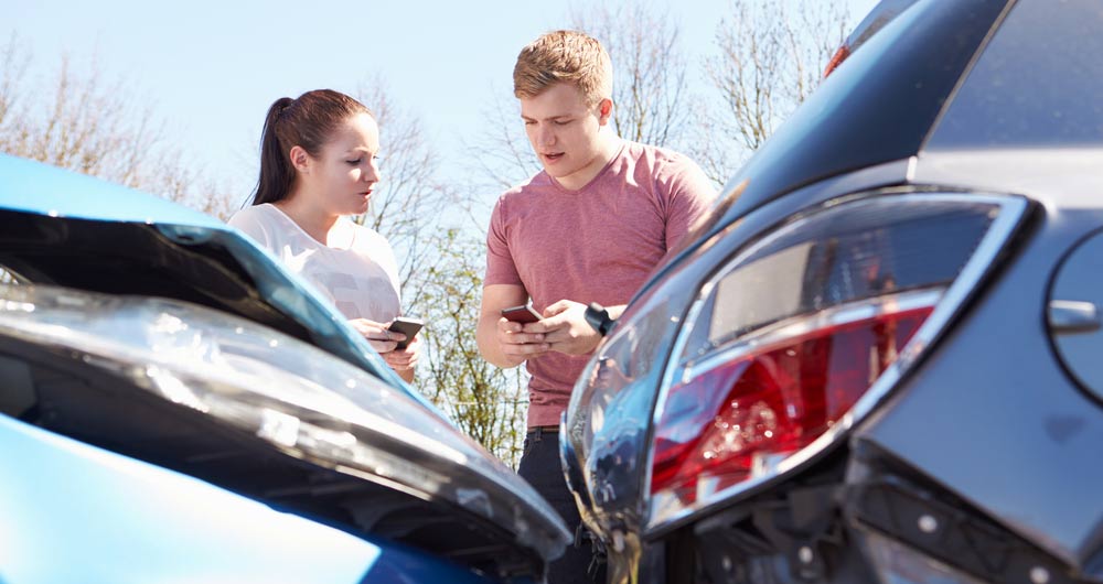 A teen who was just in a car accident.