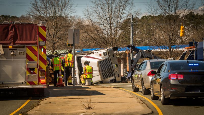 Tractor-Trailer Crash on I-24